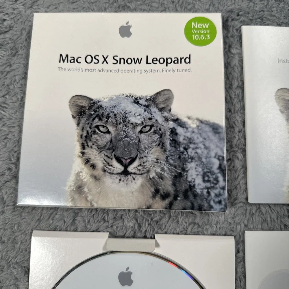 Apple Mac OS x Snow Leopard 10.6.3 Install Disc Complete In Box